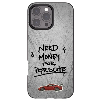 Picasee Apple iPhone 16 Pro Max Hülle - Schwarzes Silikon - Grey Drift