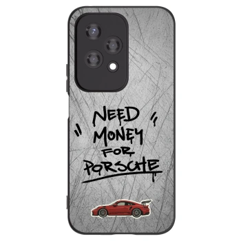 Picasee Honor 200 Lite Hülle - Schwarzes Silikon - Grey Drift