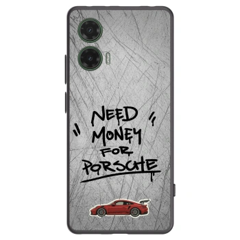 Picasee Motorola Moto G35 5G Hülle - Schwarzes Silikon - Grey Drift