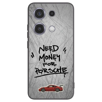 Picasee Xiaomi Redmi Note 14S Hülle - Schwarzes Silikon - Grey Drift
