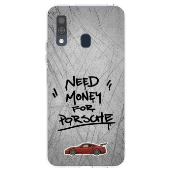 Picasee Samsung Galaxy A40 A405F Hülle - Transparentes Silikon - Grey Drift