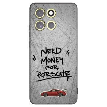 Picasee Motorola Moto G86 Power 5G Hülle - Schwarzes Silikon - Grey Drift