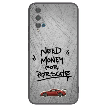 Picasee Huawei Nova 5T Hülle - Schwarzes Silikon - Grey Drift