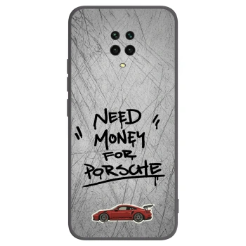 Picasee Xiaomi Redmi Note 9 Pro Hülle - Schwarzes Silikon - Grey Drift
