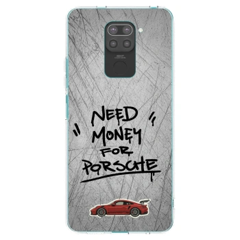 Picasee Xiaomi Redmi Note 9 Hülle - Schwarzes Silikon - Grey Drift