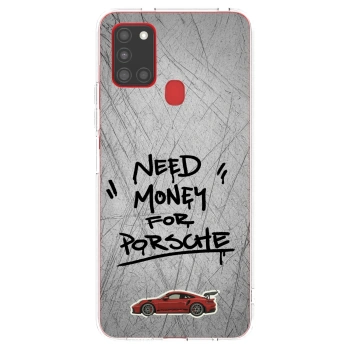 Picasee Samsung Galaxy A21s Hülle - Transparentes Silikon - Grey Drift