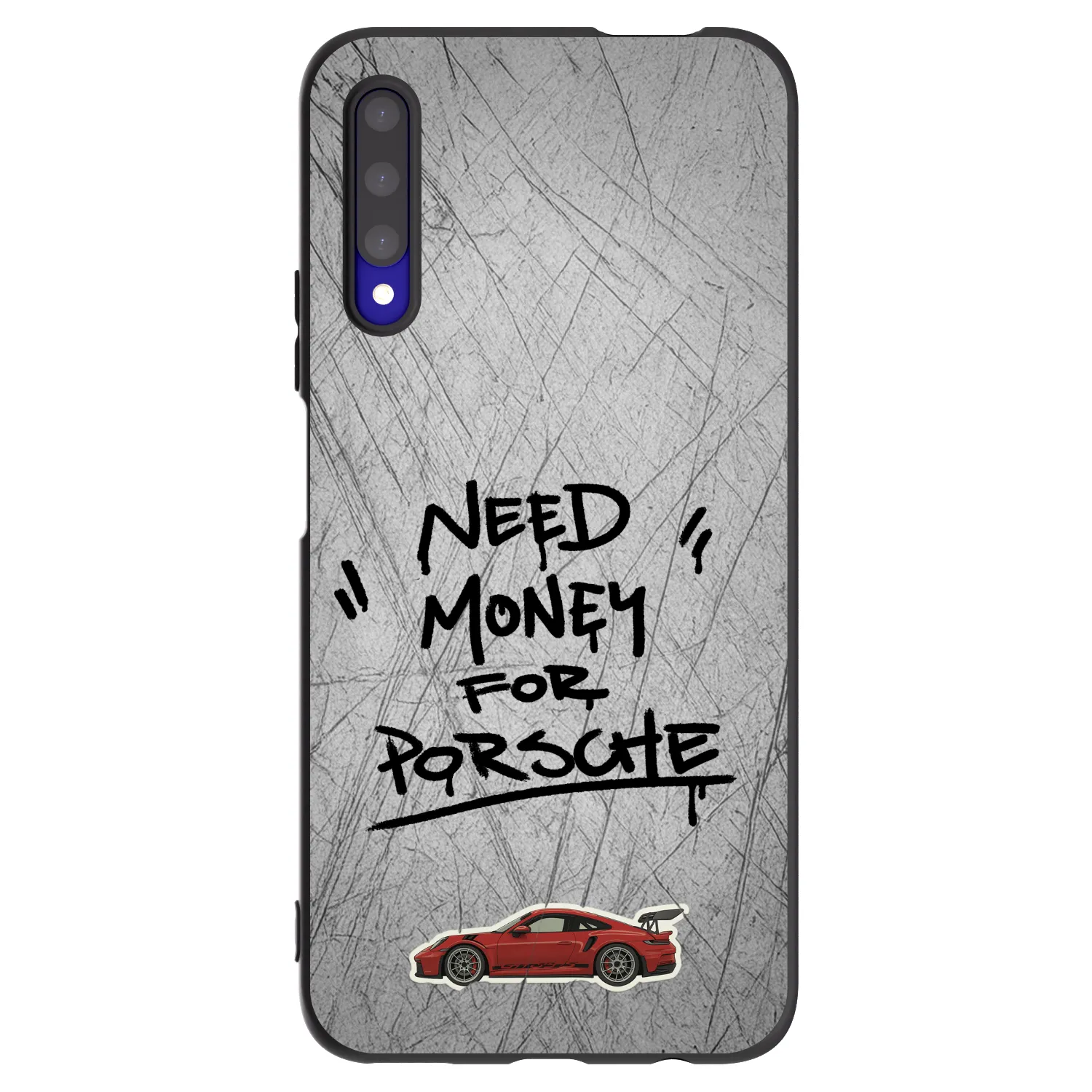 Picasee Honor 9X Pro Hülle - Schwarzes Silikon - Grey Drift