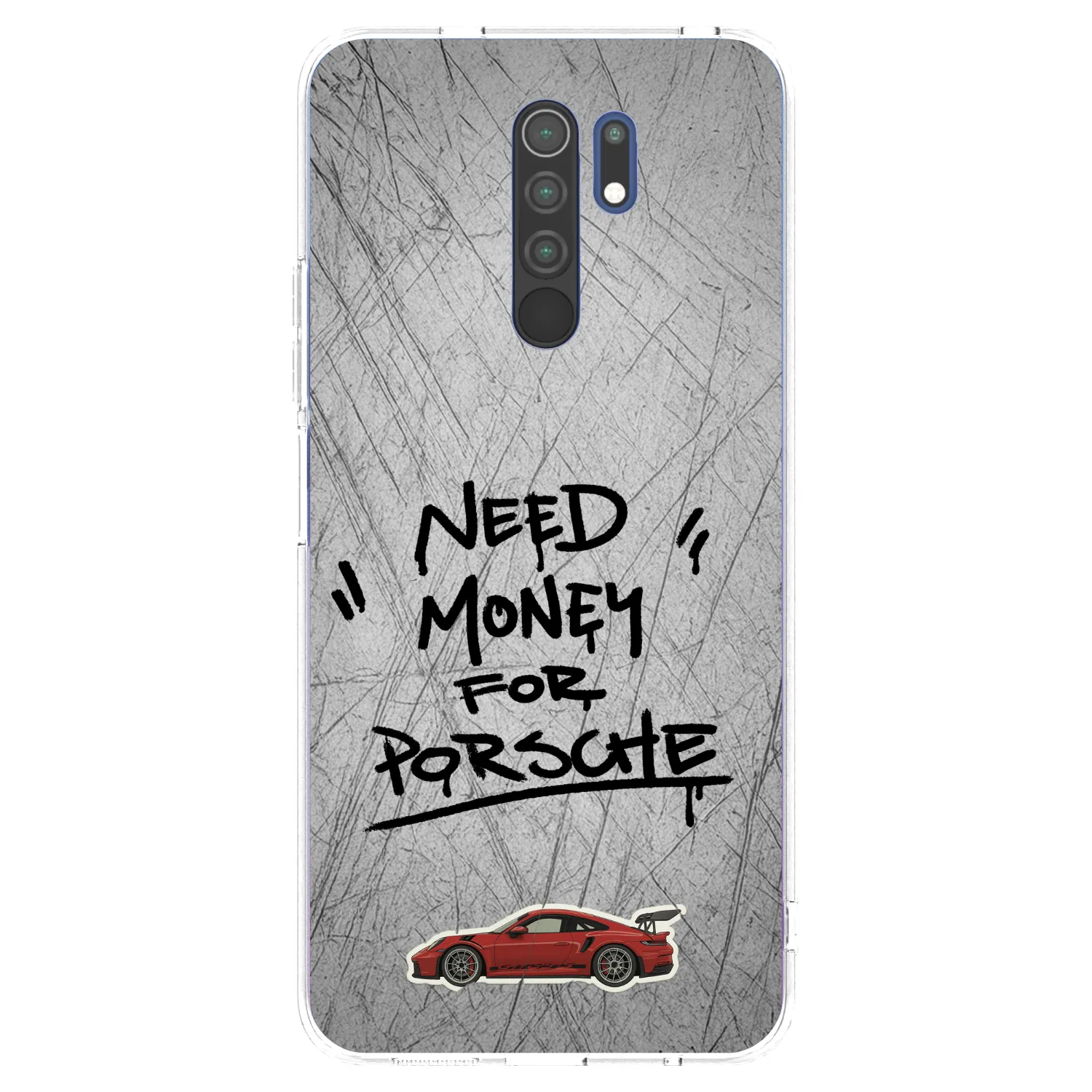 Picasee Xiaomi Redmi 9 Hülle - Transparentes Silikon - Grey Drift
