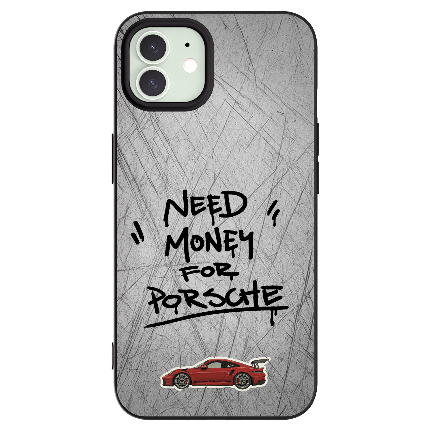 Picasee Apple iPhone 12 Hülle - Schwarzes Silikon - Grey Drift