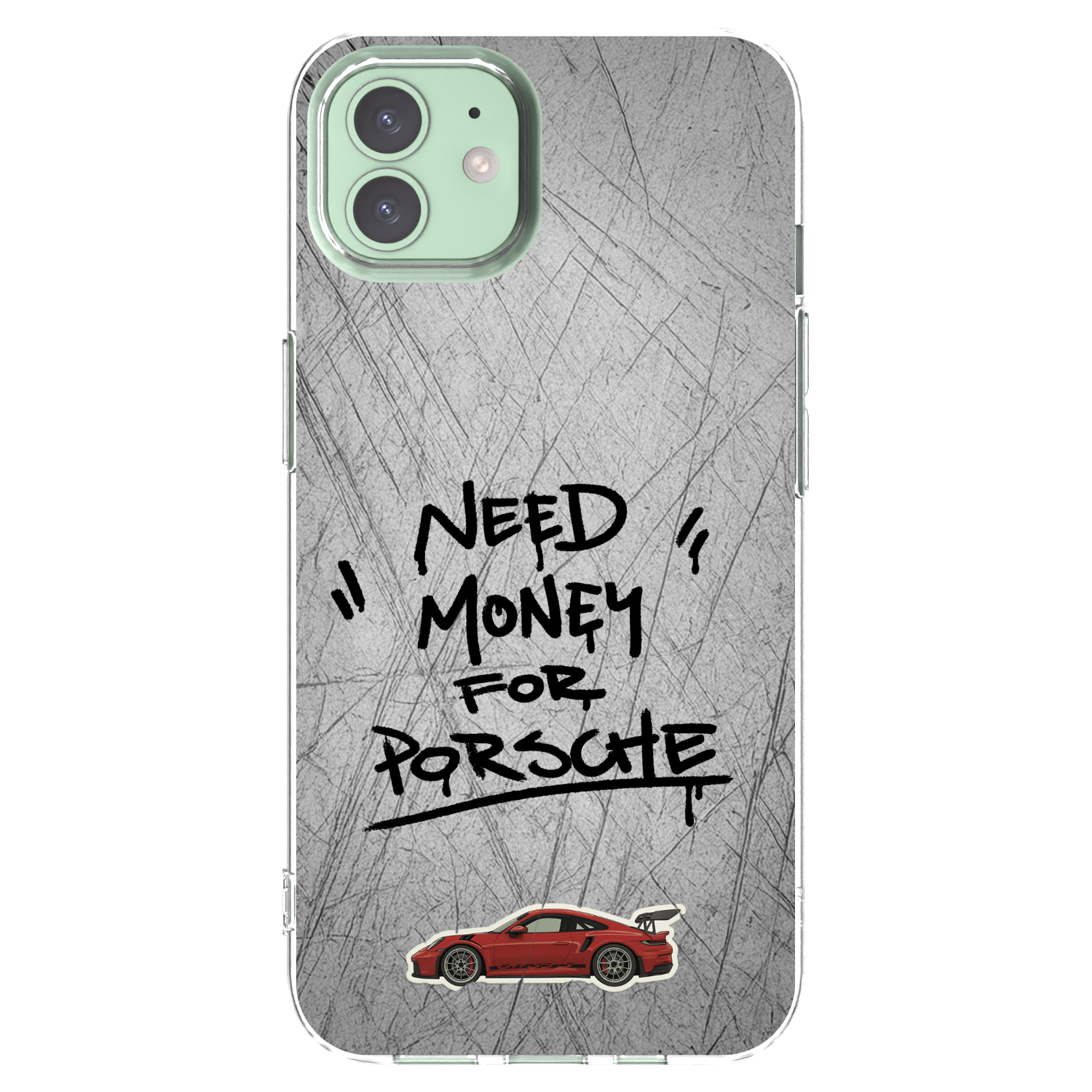 Picasee Apple iPhone 12 Hülle - Transparentes Silikon - Grey Drift