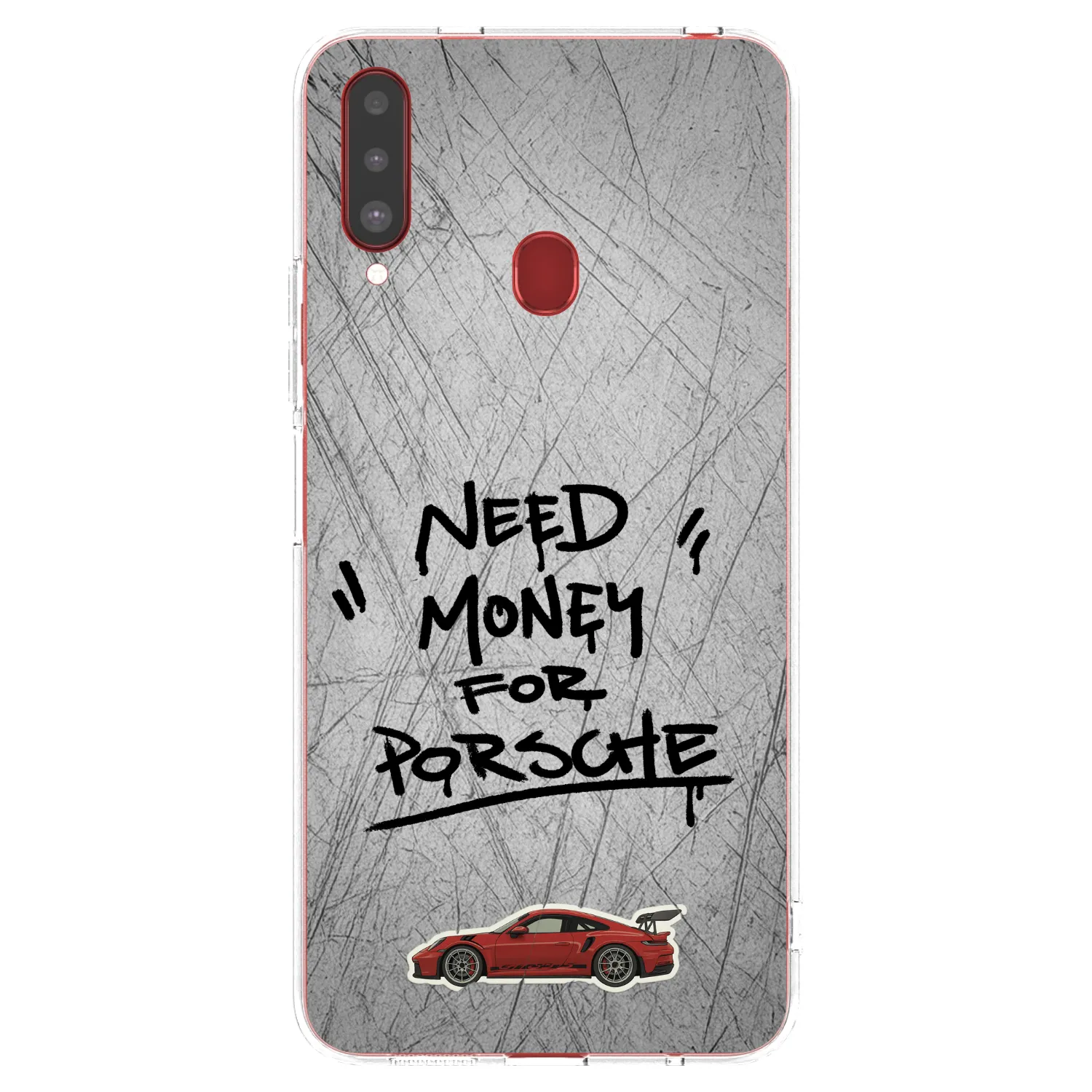 Picasee Samsung Galaxy A20s Hülle - Transparentes Silikon - Grey Drift