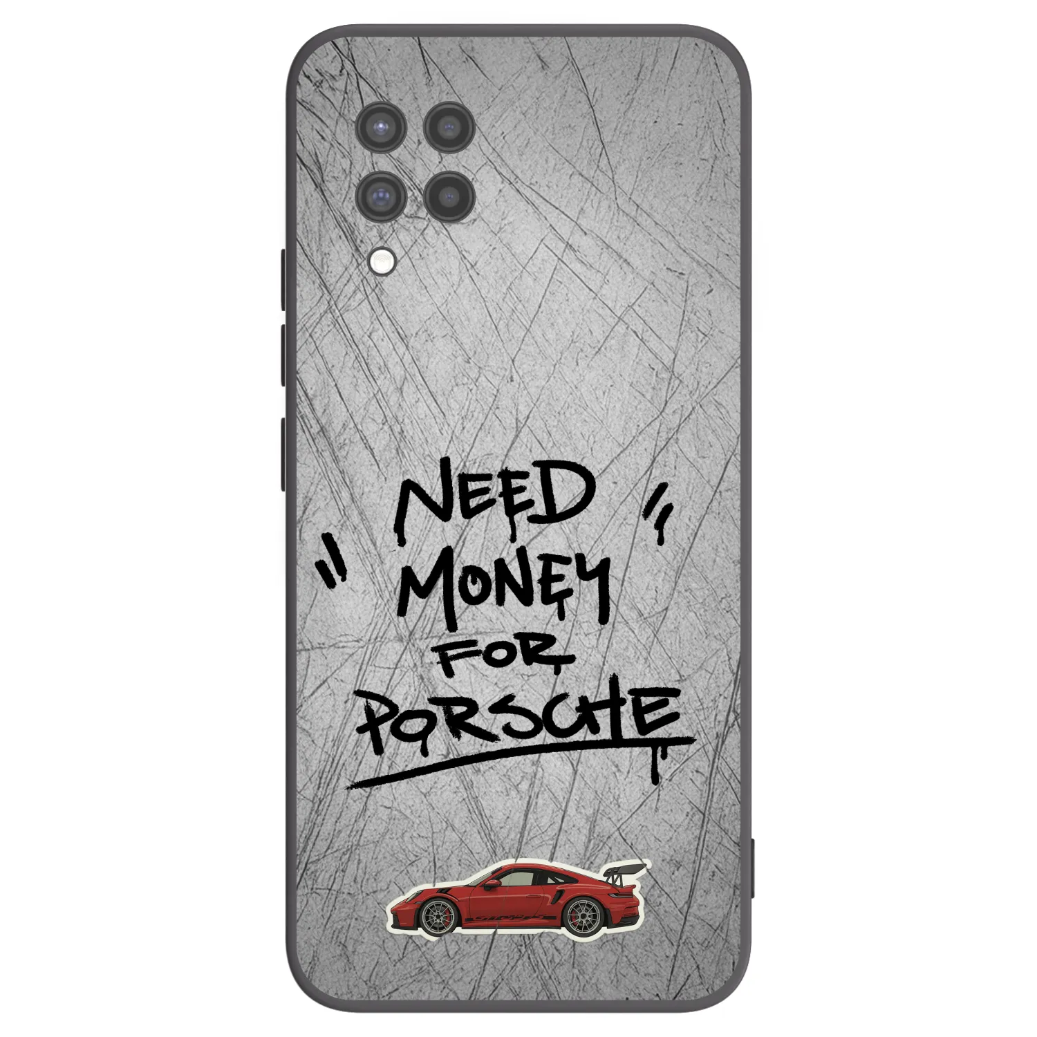 Picasee Samsung Galaxy A42 A426B Hülle - Schwarzes Silikon - Grey Drift