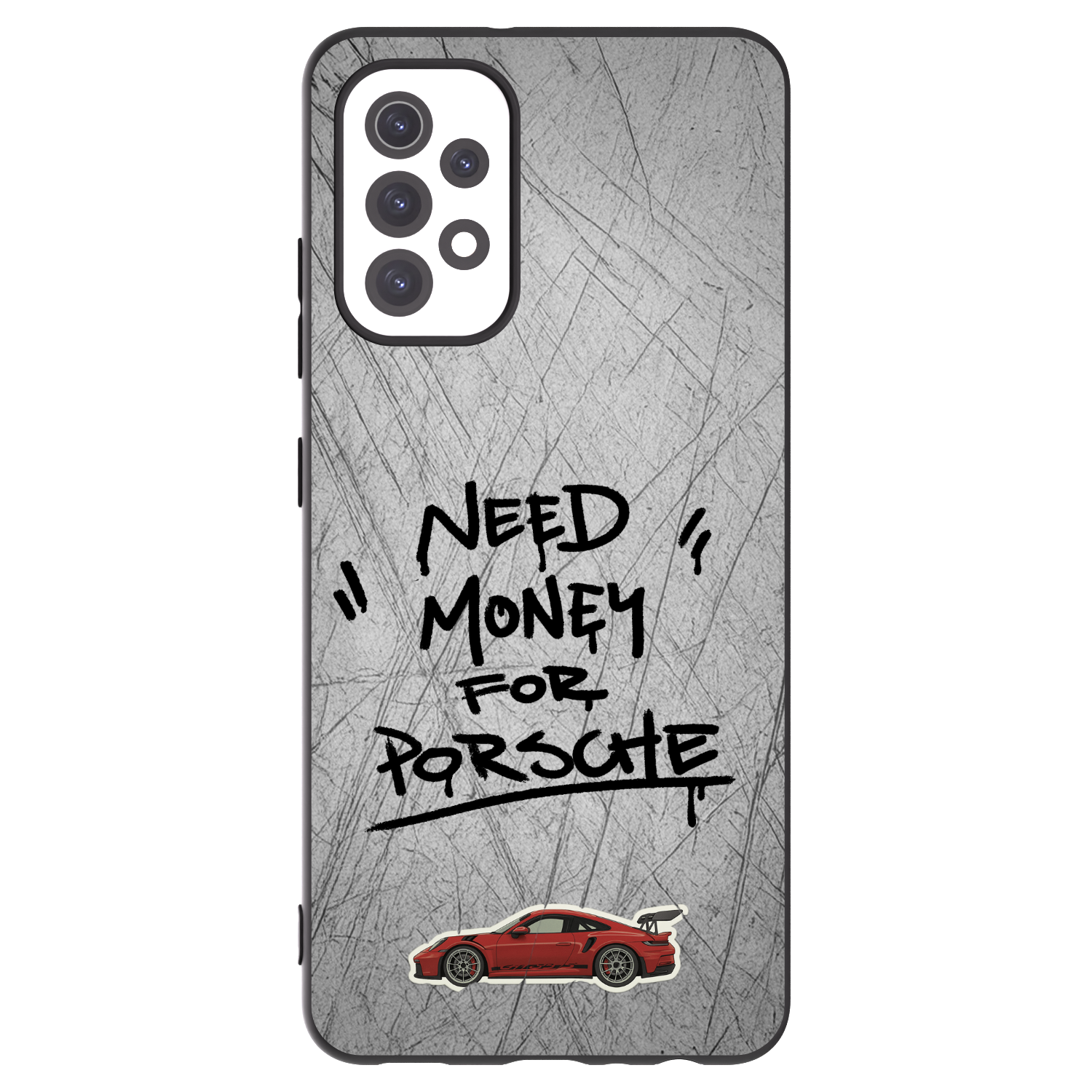 Picasee Samsung Galaxy A32 5G A326B Hülle - Schwarzes Silikon - Grey Drift