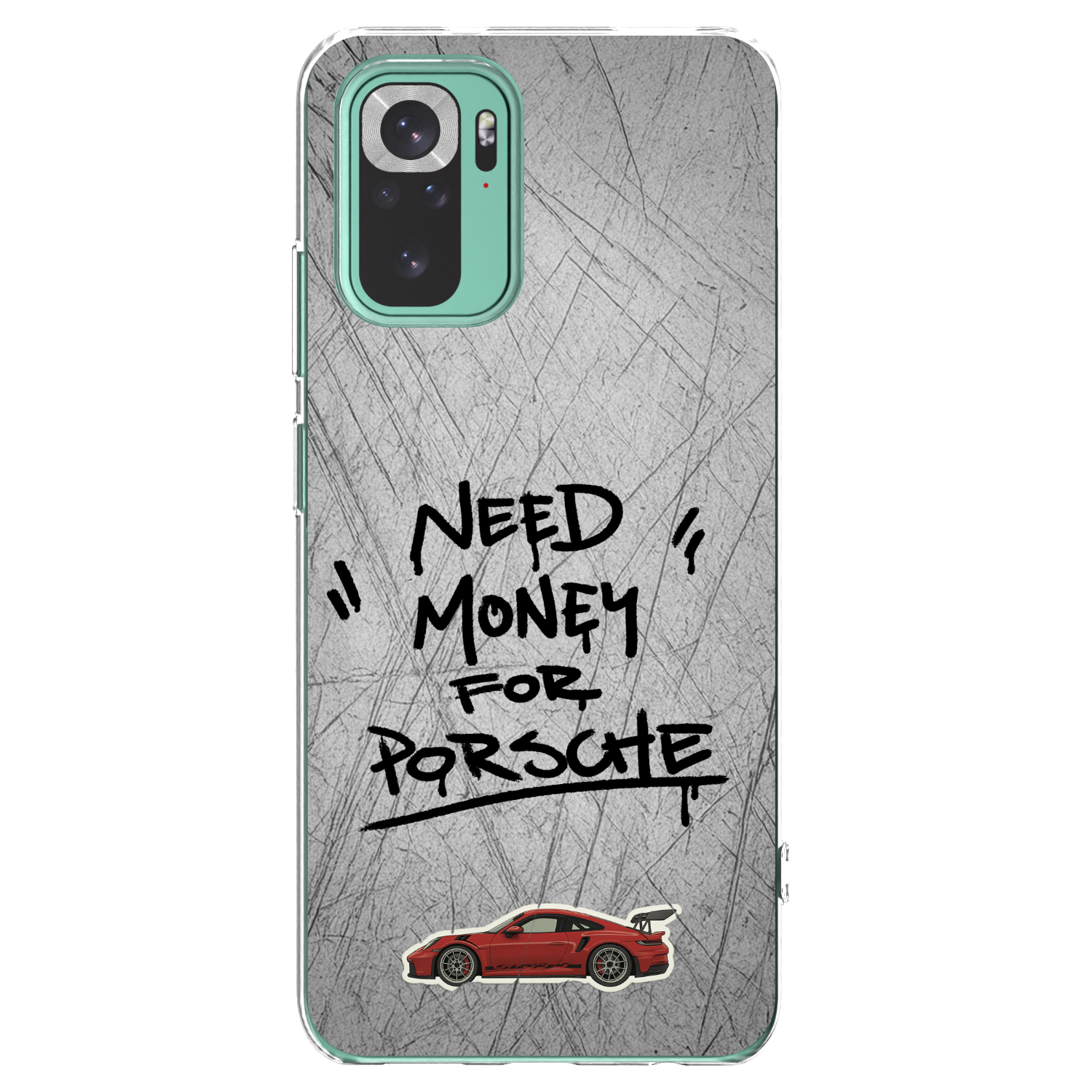 Picasee Xiaomi Redmi Note 10 Pro Hülle - Transparentes Silikon - Grey Drift