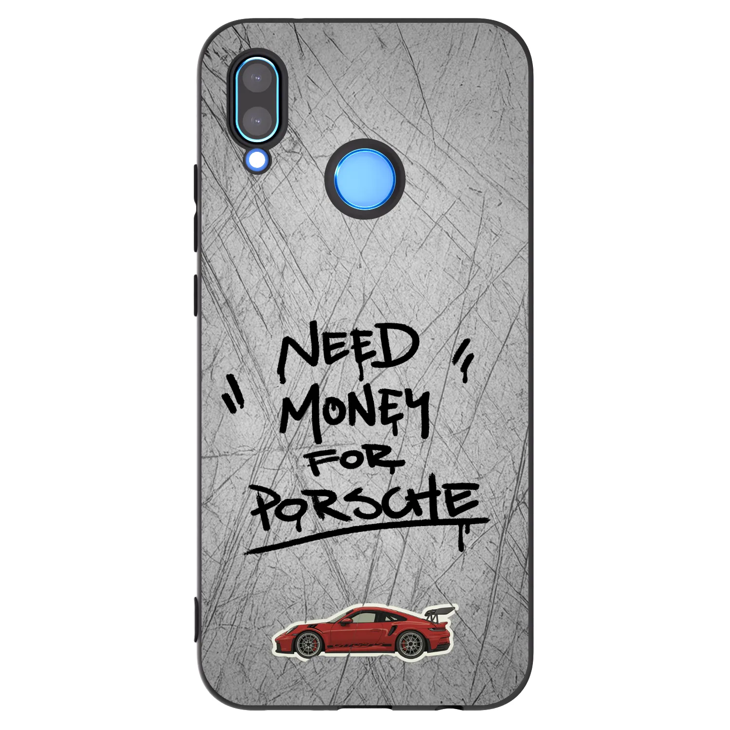 Picasee Huawei P20 Lite Hülle - Schwarzes Silikon - Grey Drift