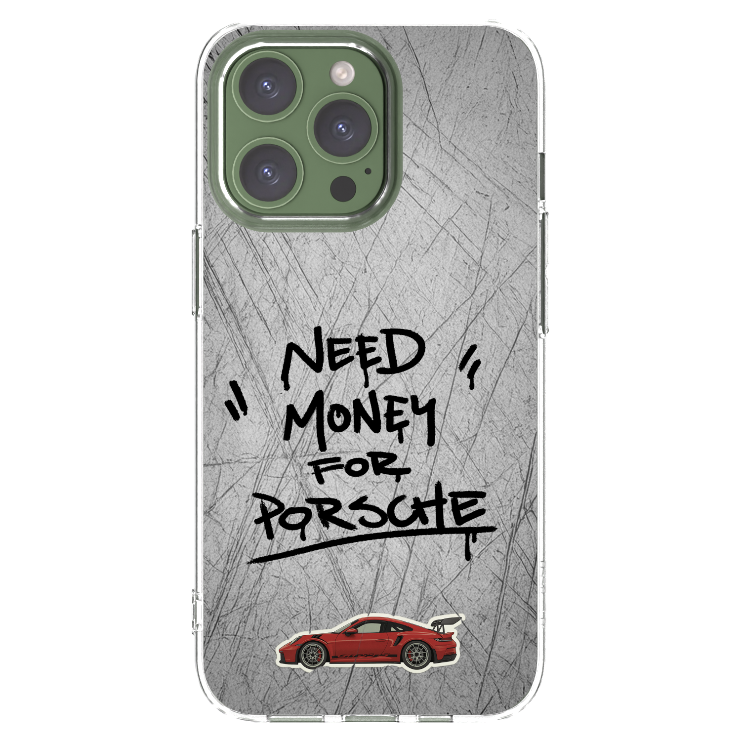 Picasee Apple iPhone 13 Pro Hülle - Transparentes Silikon - Grey Drift