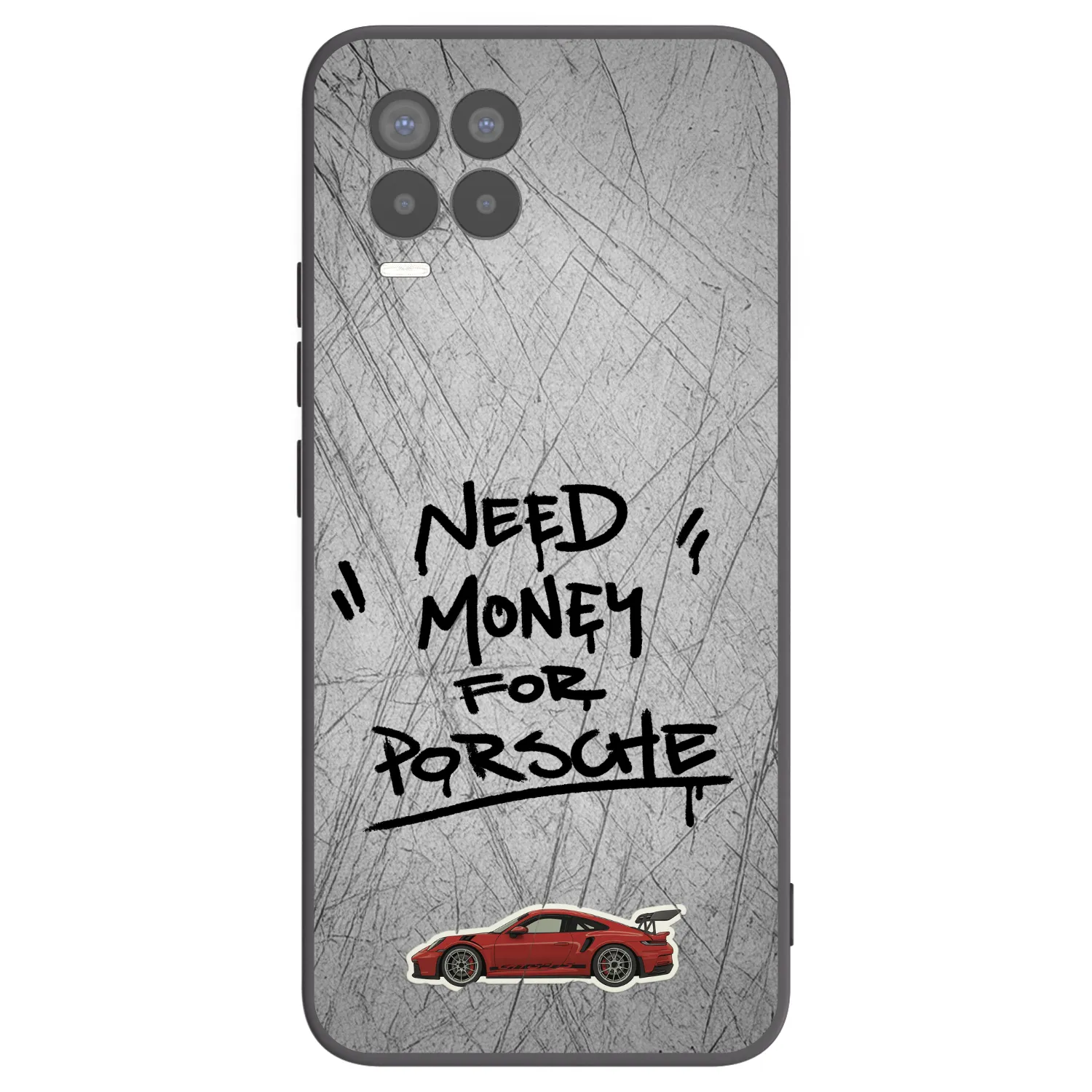 Picasee Realme 8 Pro Hülle - Schwarzes Silikon - Grey Drift