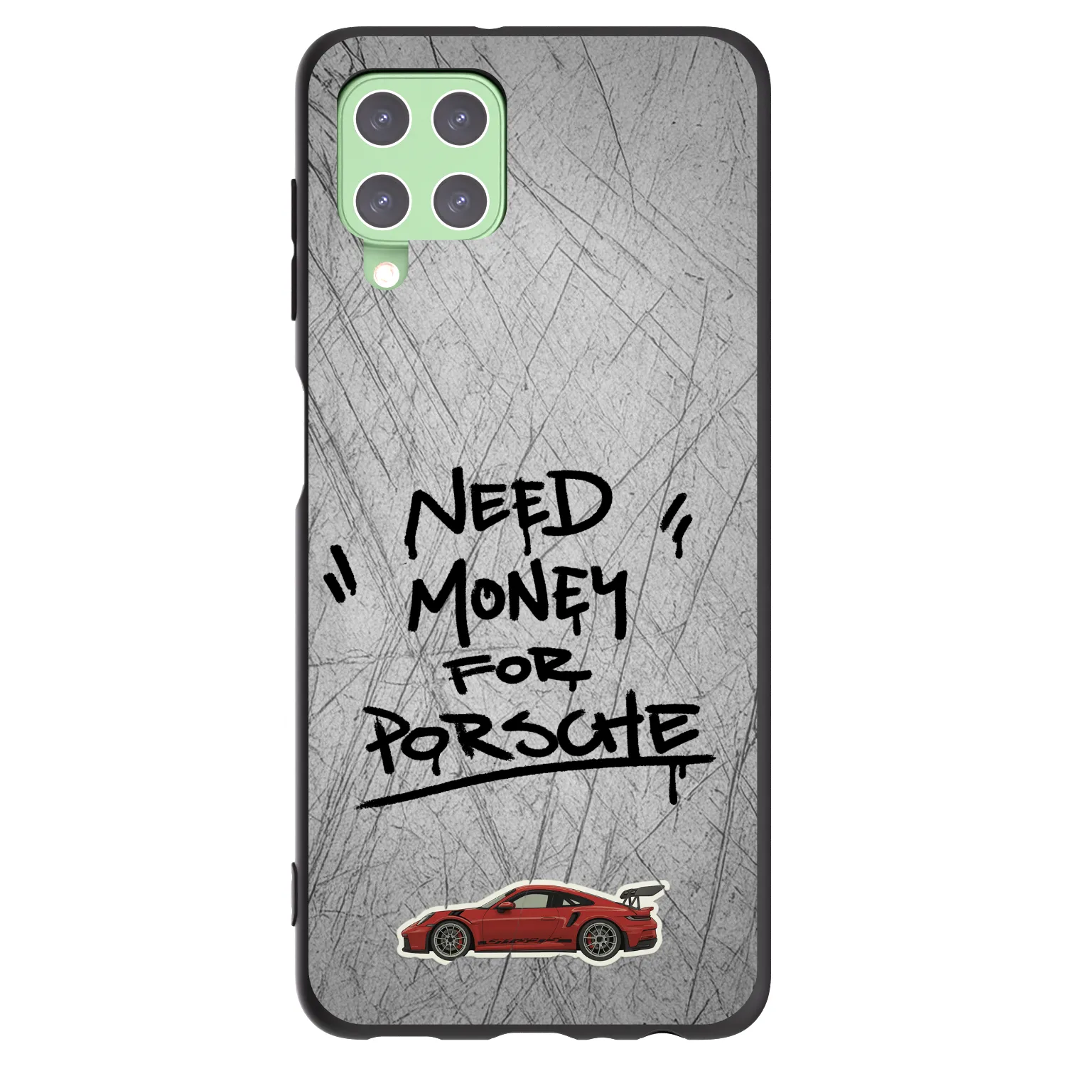 Picasee Samsung Galaxy A22 A225F 4G Hülle - Schwarzes Silikon - Grey Drift