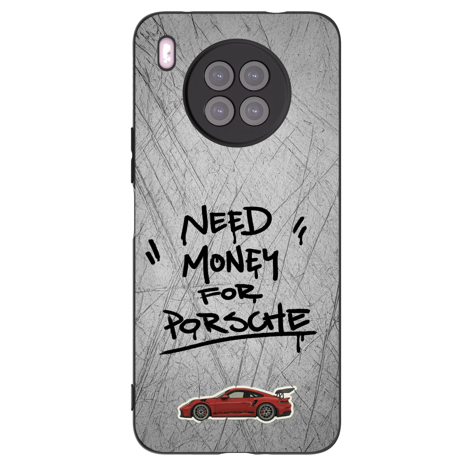 Picasee Huawei Nova 8i Hülle - Schwarzes Silikon - Grey Drift