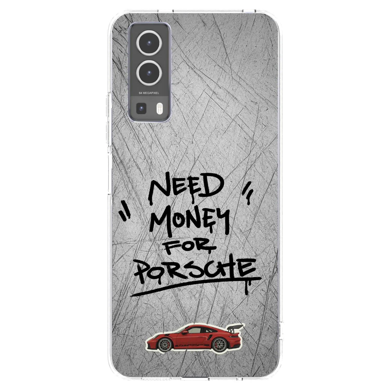 Picasee Vivo Y72 5G Hülle - Transparentes Silikon - Grey Drift