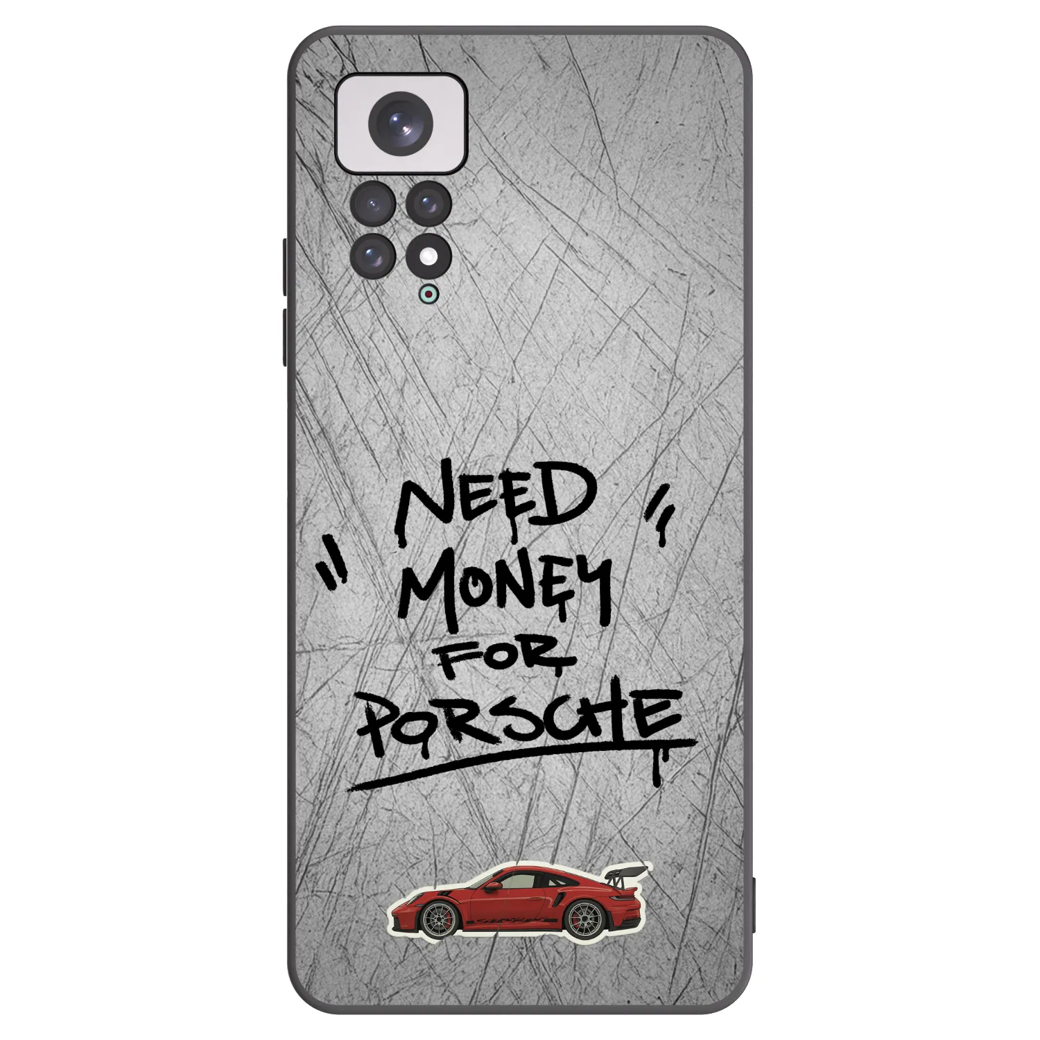 Picasee Xiaomi Redmi Note 11 Hülle - Schwarzes Silikon - Grey Drift