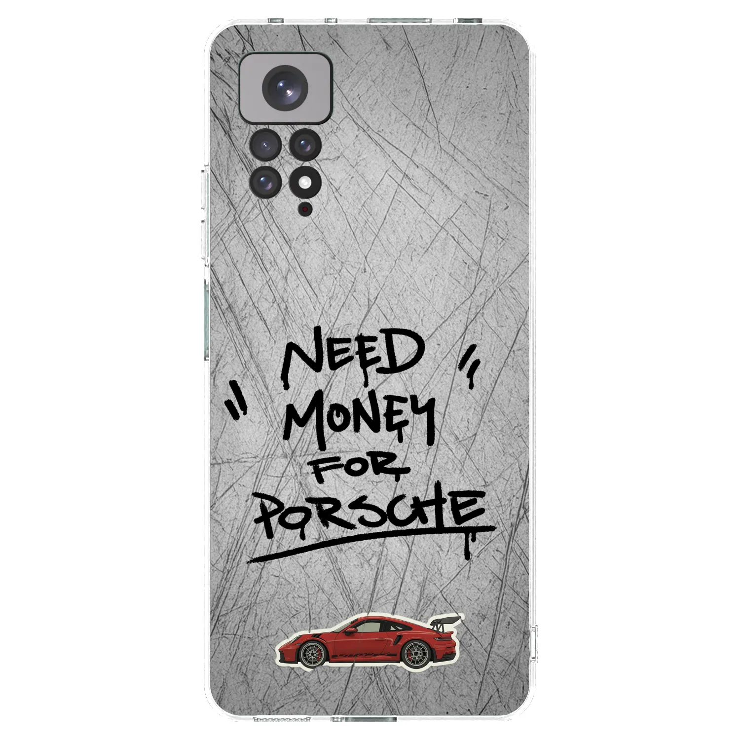 Picasee Xiaomi Redmi Note 11 Hülle - Transparentes Silikon - Grey Drift