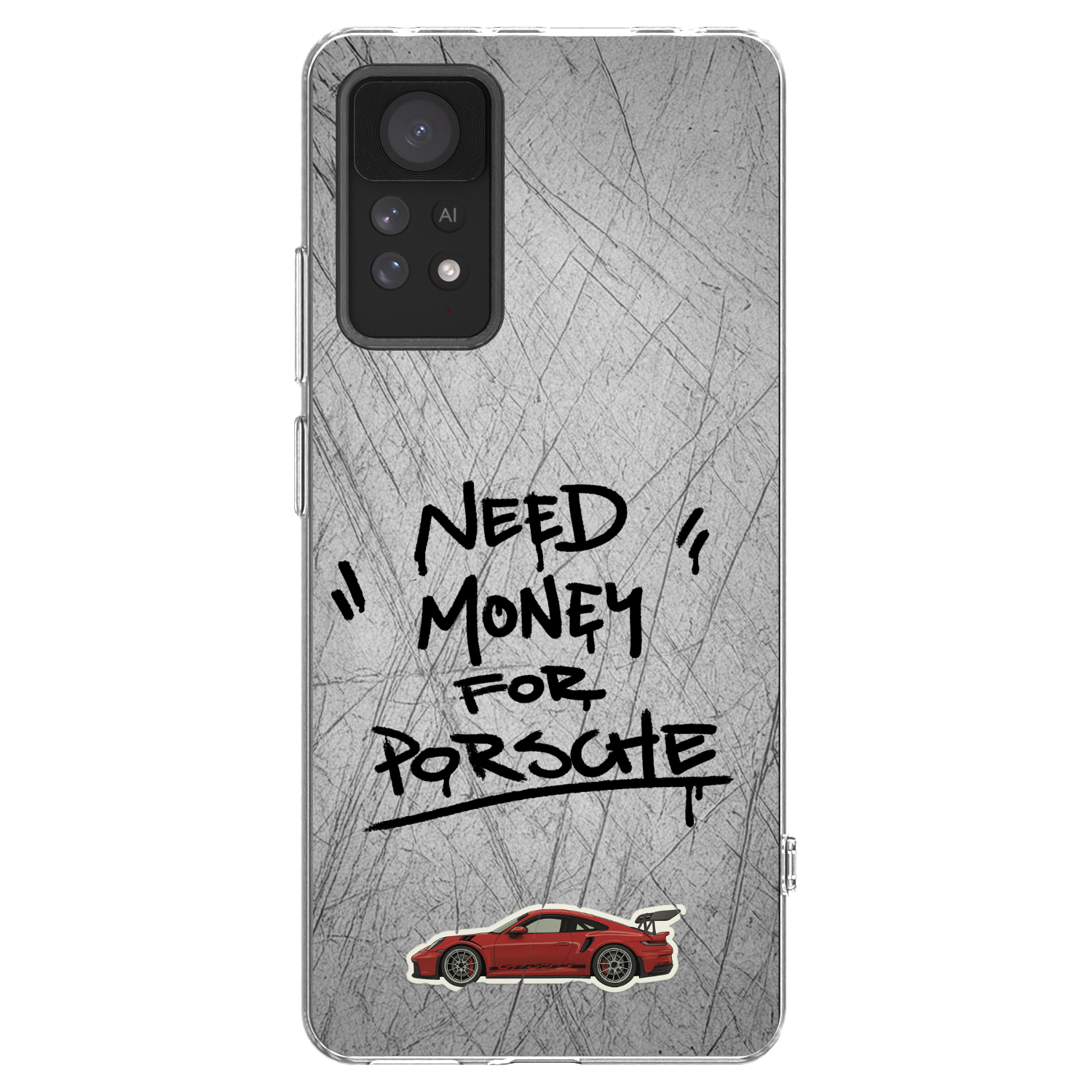 Picasee Xiaomi Redmi Note 11 Pro Hülle - Transparentes Silikon - Grey Drift