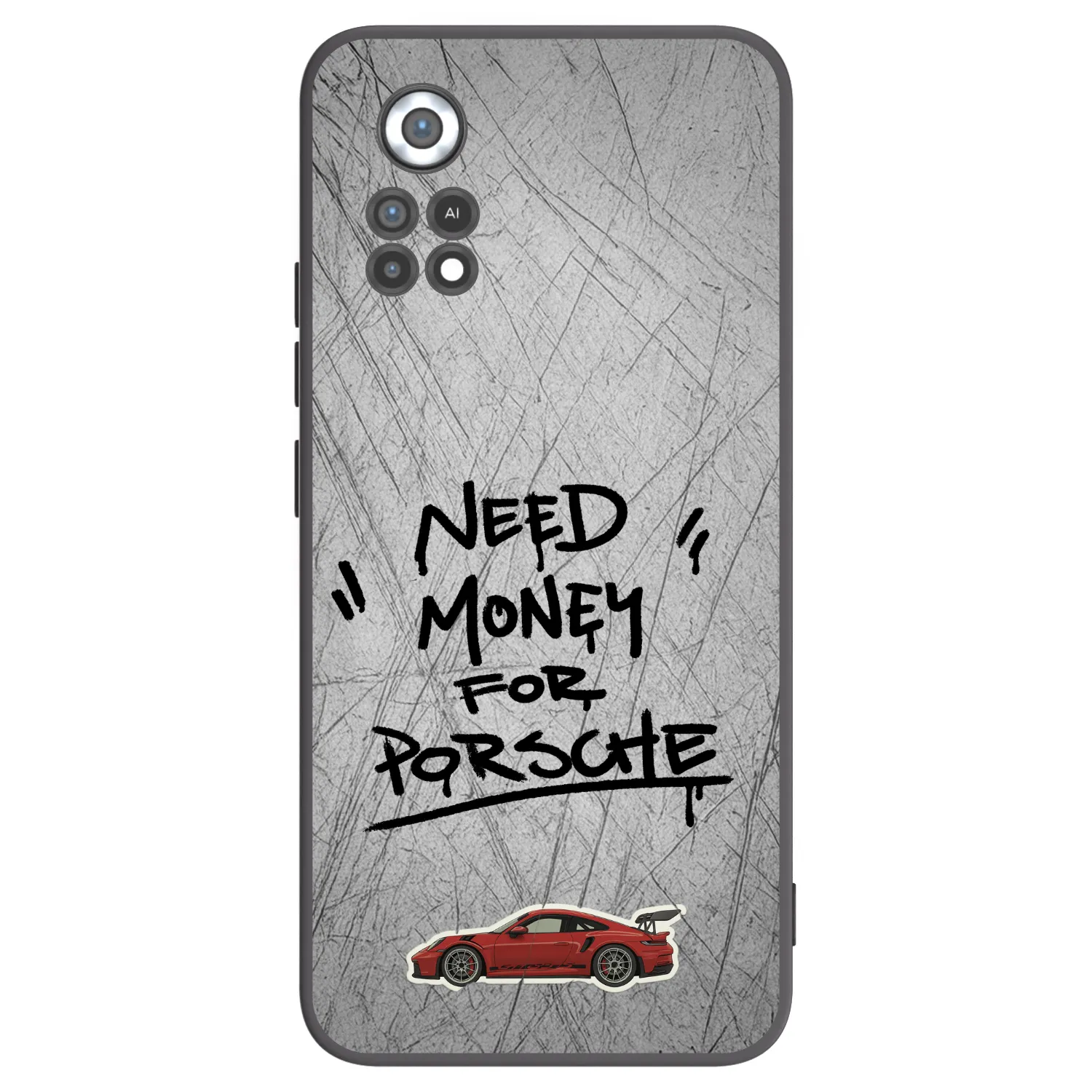 Picasee Xiaomi Poco X4 Pro 5G Hülle - Schwarzes Silikon - Grey Drift