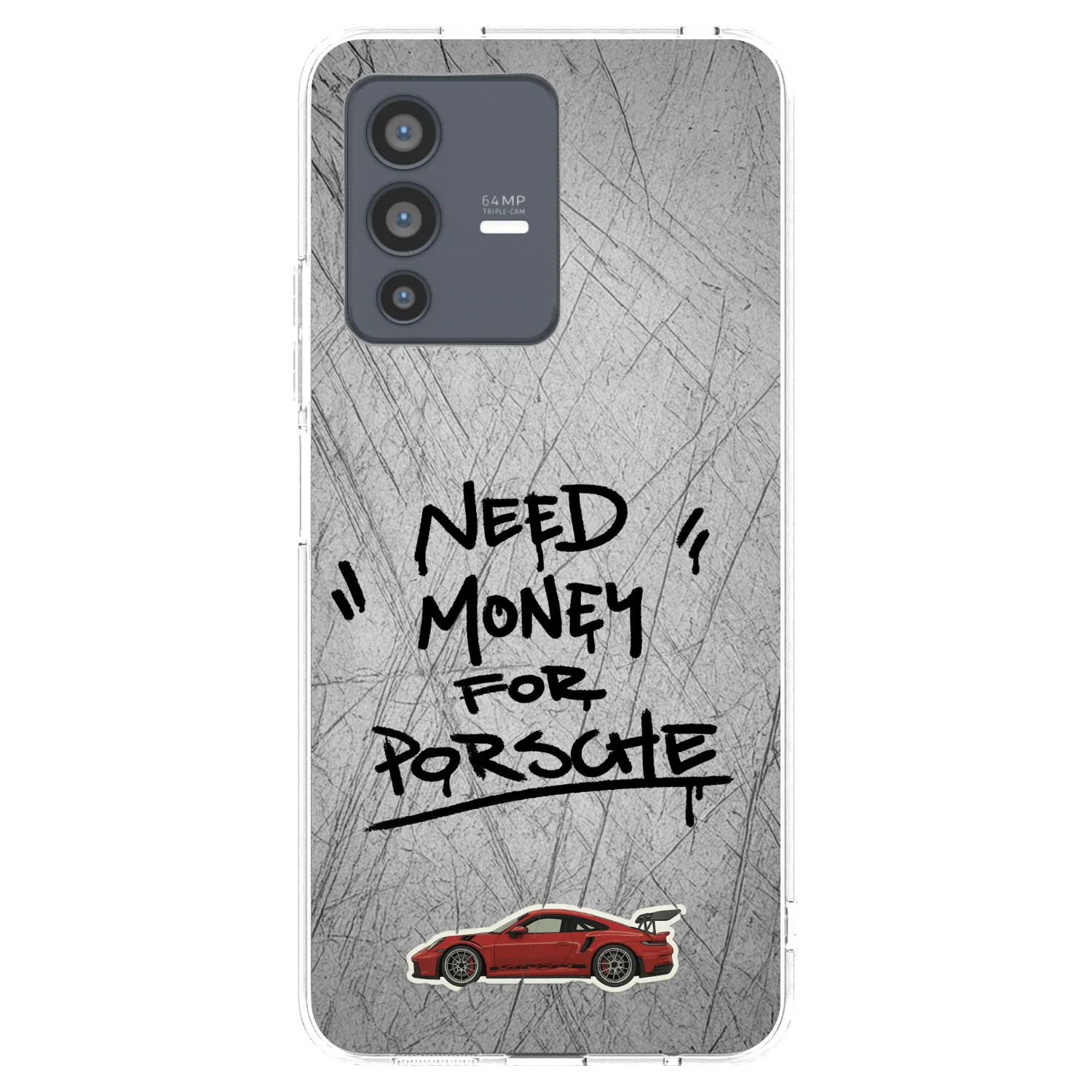 Picasee Vivo V23 5G Hülle - Transparentes Silikon - Grey Drift