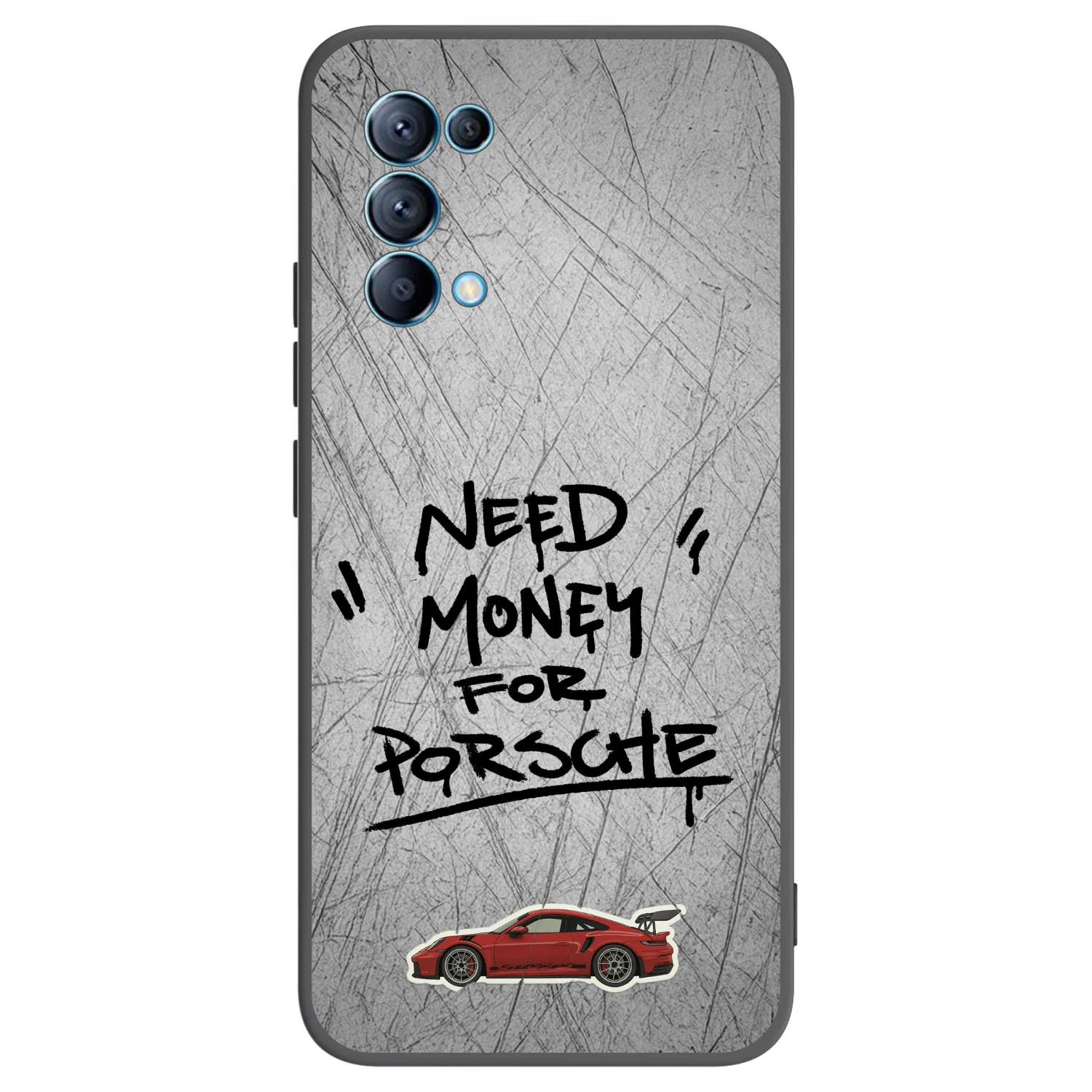 Picasee OPPO Reno 5 5G Hülle - Schwarzes Silikon - Grey Drift