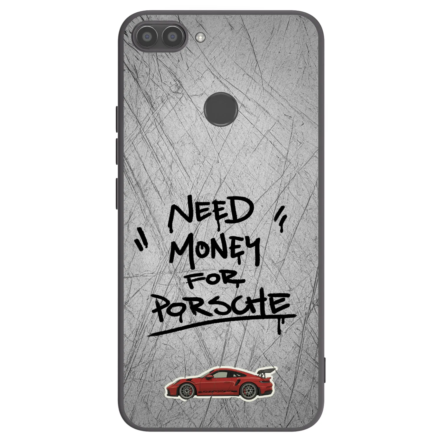 Picasee Huawei P Smart Hülle - Schwarzes Silikon - Grey Drift