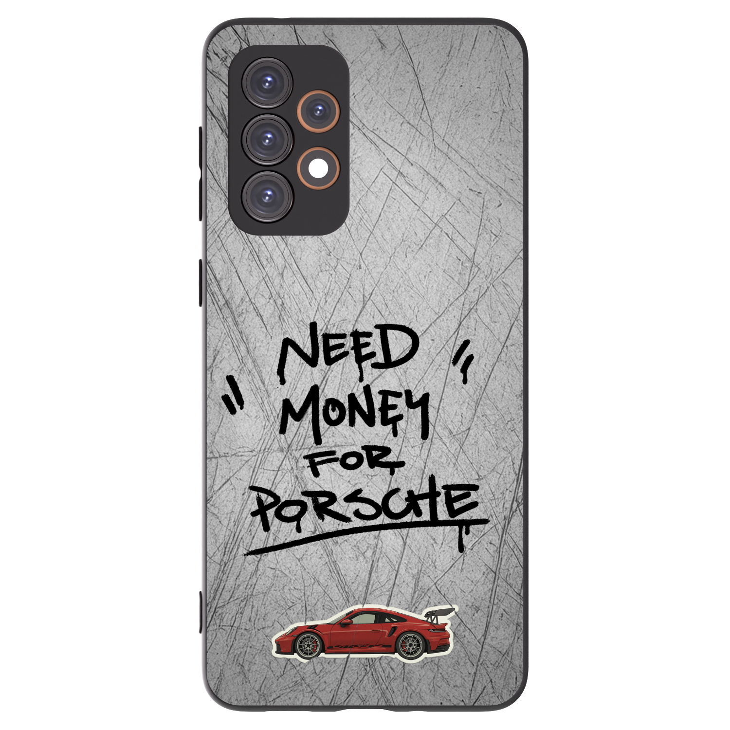 Picasee Samsung Galaxy A33 5G A336 Hülle - Schwarzes Silikon - Grey Drift