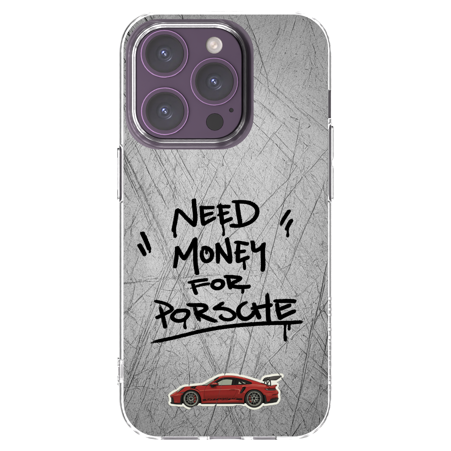 Picasee Apple iPhone 14 Pro Hülle - Transparentes Silikon - Grey Drift