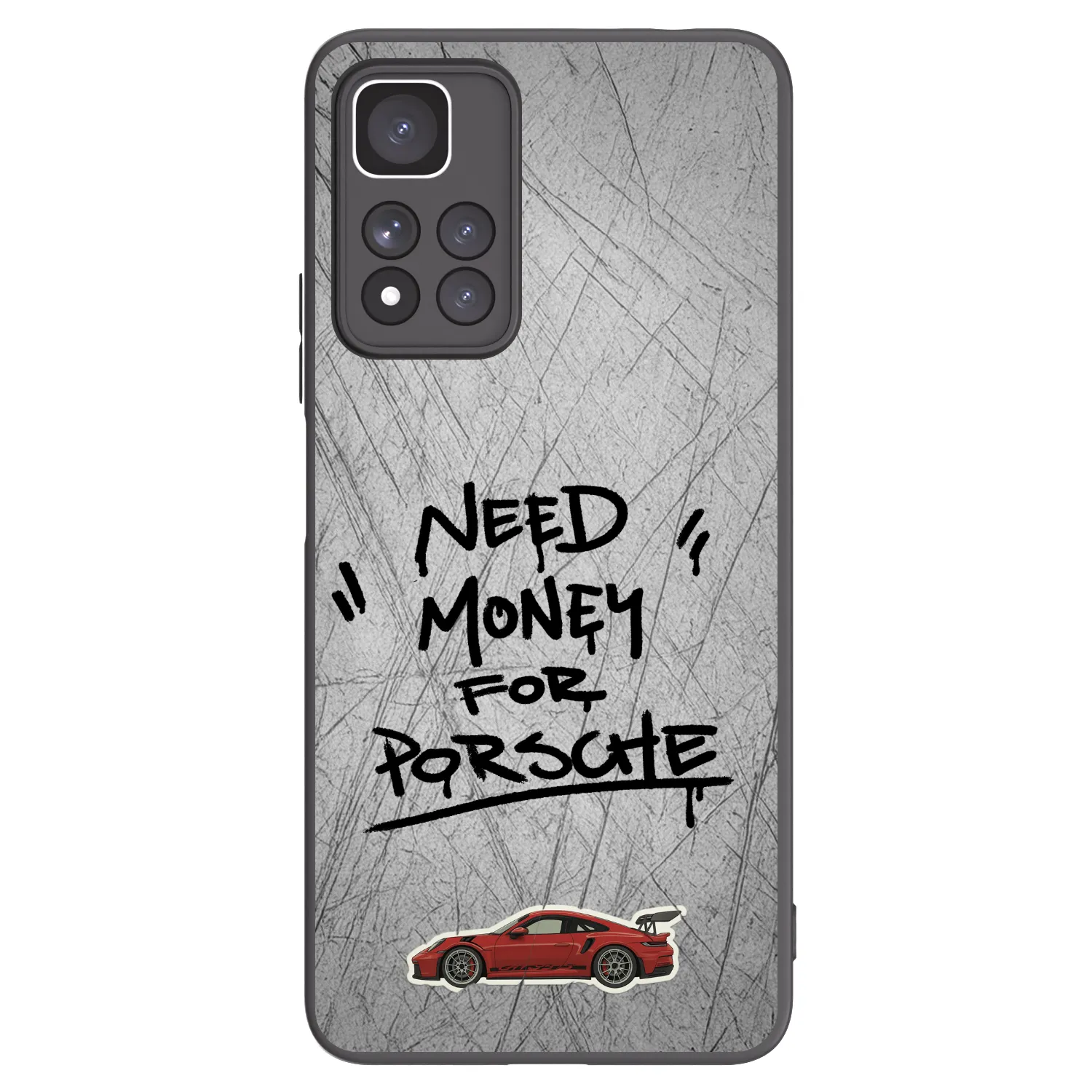Picasee Xiaomi Redmi Note 11 Pro+ 5G Hülle - Schwarzes Silikon - Grey Drift