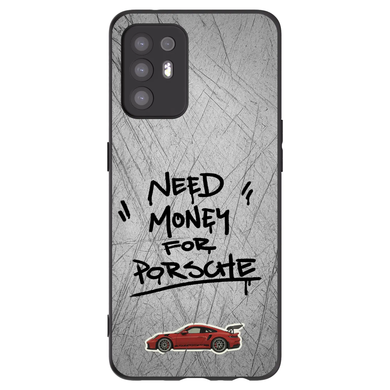 Picasee OPPO A94 5G Hülle - Schwarzes Silikon - Grey Drift