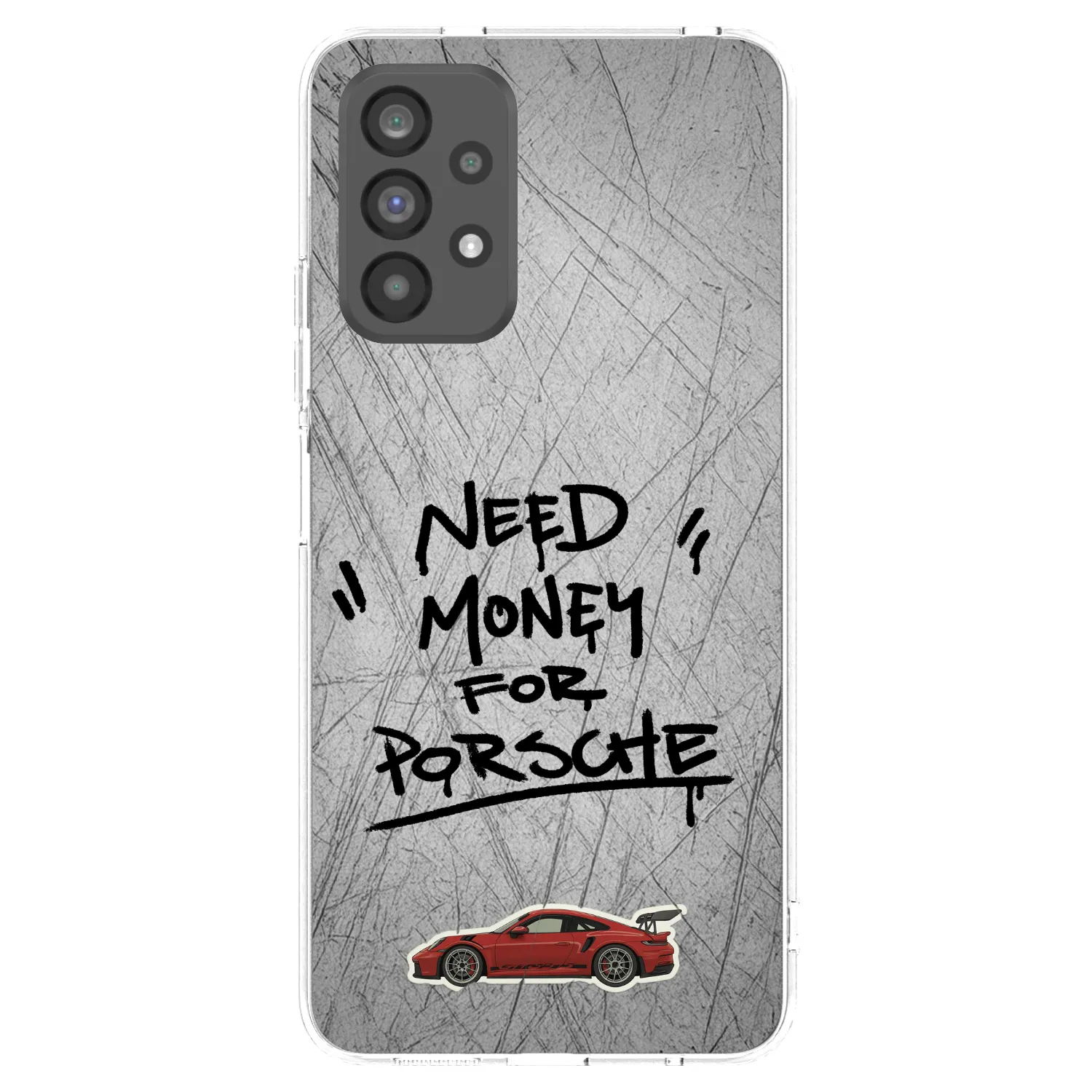 Picasee Samsung Galaxy A73 5G Hülle - Transparentes Silikon - Grey Drift