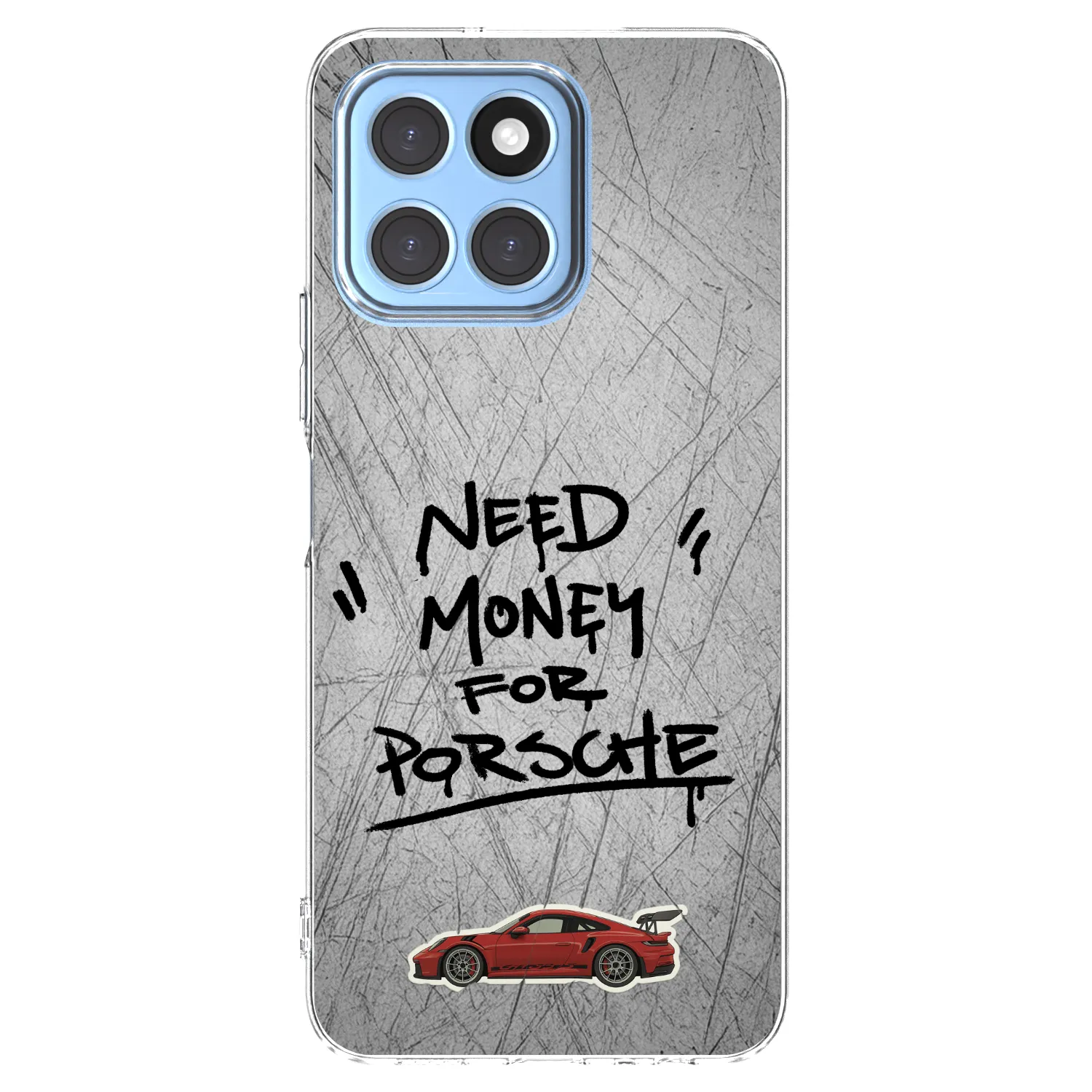 Picasee Honor X6 Hülle - Transparentes Silikon - Grey Drift