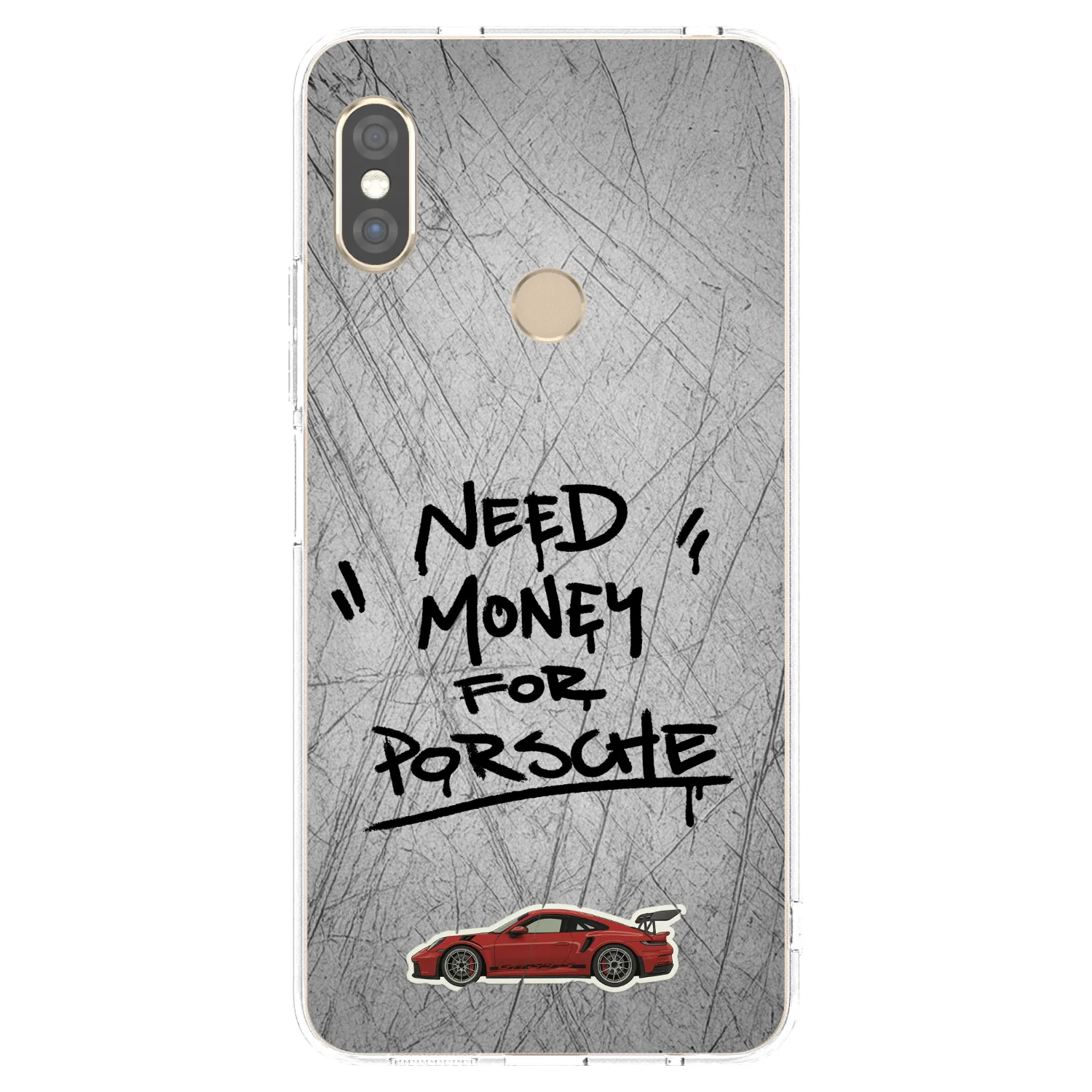 Picasee Xiaomi Redmi Note 5 Global Hülle - Transparentes Silikon - Grey Drift