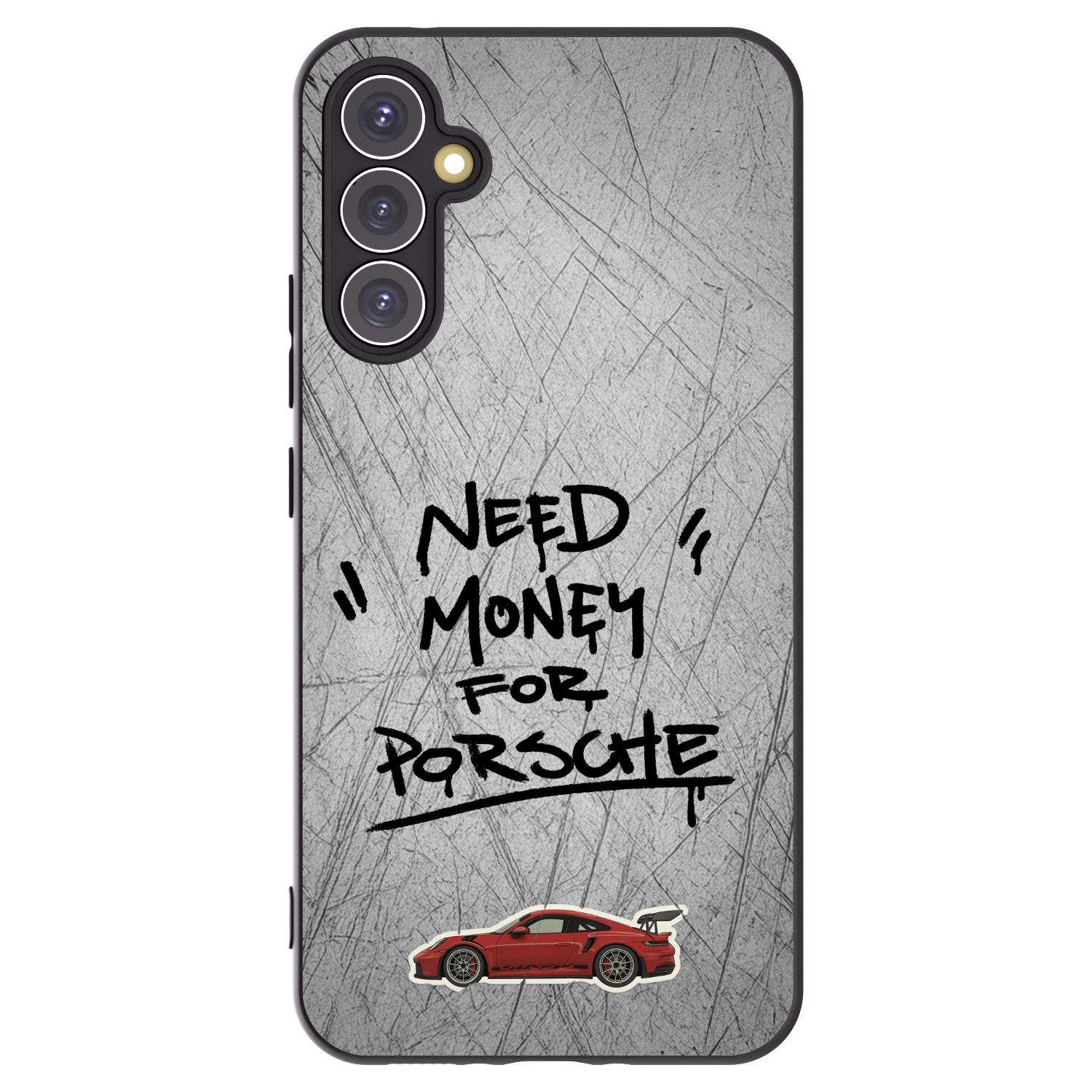 Picasee Samsung Galaxy A34 5G A346B Hülle - Schwarzes Silikon - Grey Drift