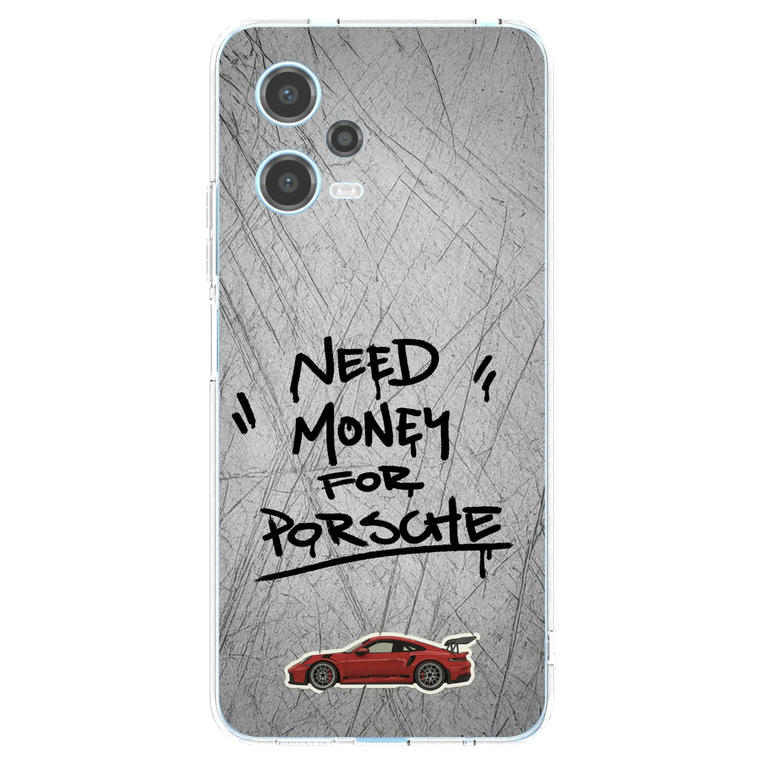 Picasee Xiaomi Redmi Note 12 5G Hülle - Transparentes Silikon - Grey Drift