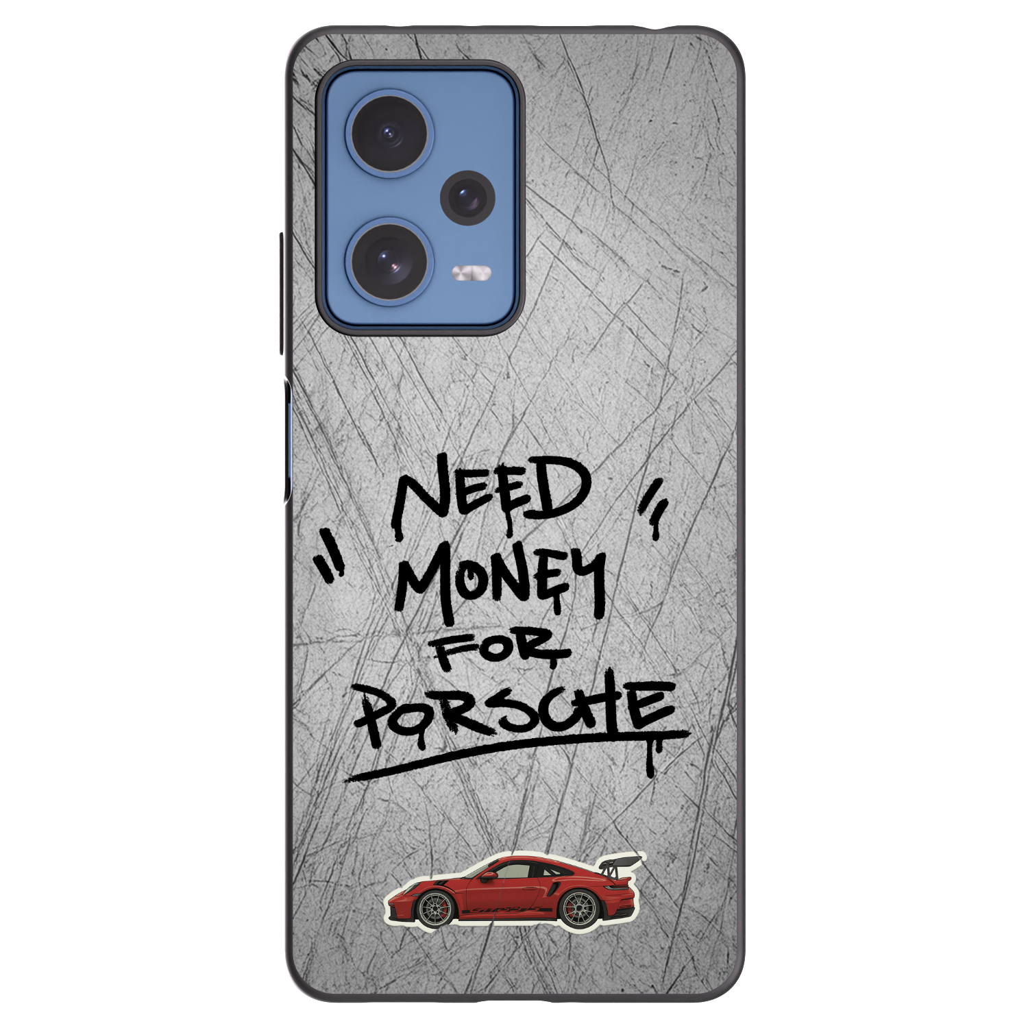 Picasee Xiaomi Redmi Note 12 Pro 5G Hülle - Schwarzes Silikon - Grey Drift