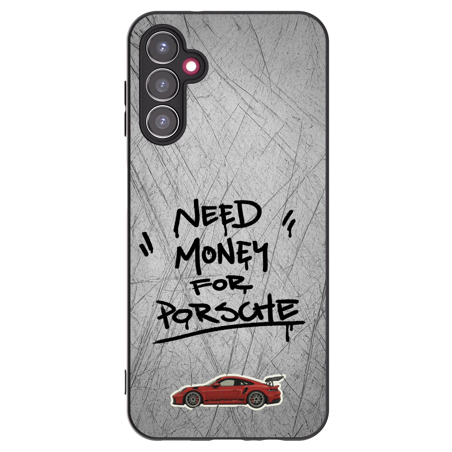 Picasee Samsung Galaxy A14 4G A145R Hülle - Schwarzes Silikon - Grey Drift