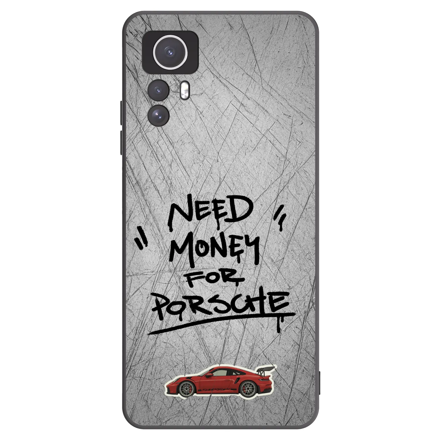 Picasee Xiaomi Redmi Note 12S Hülle - Schwarzes Silikon - Grey Drift