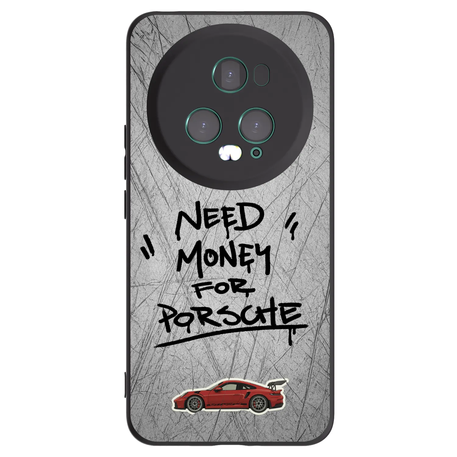 Picasee Honor Magic5 Pro Hülle - Schwarzes Silikon - Grey Drift