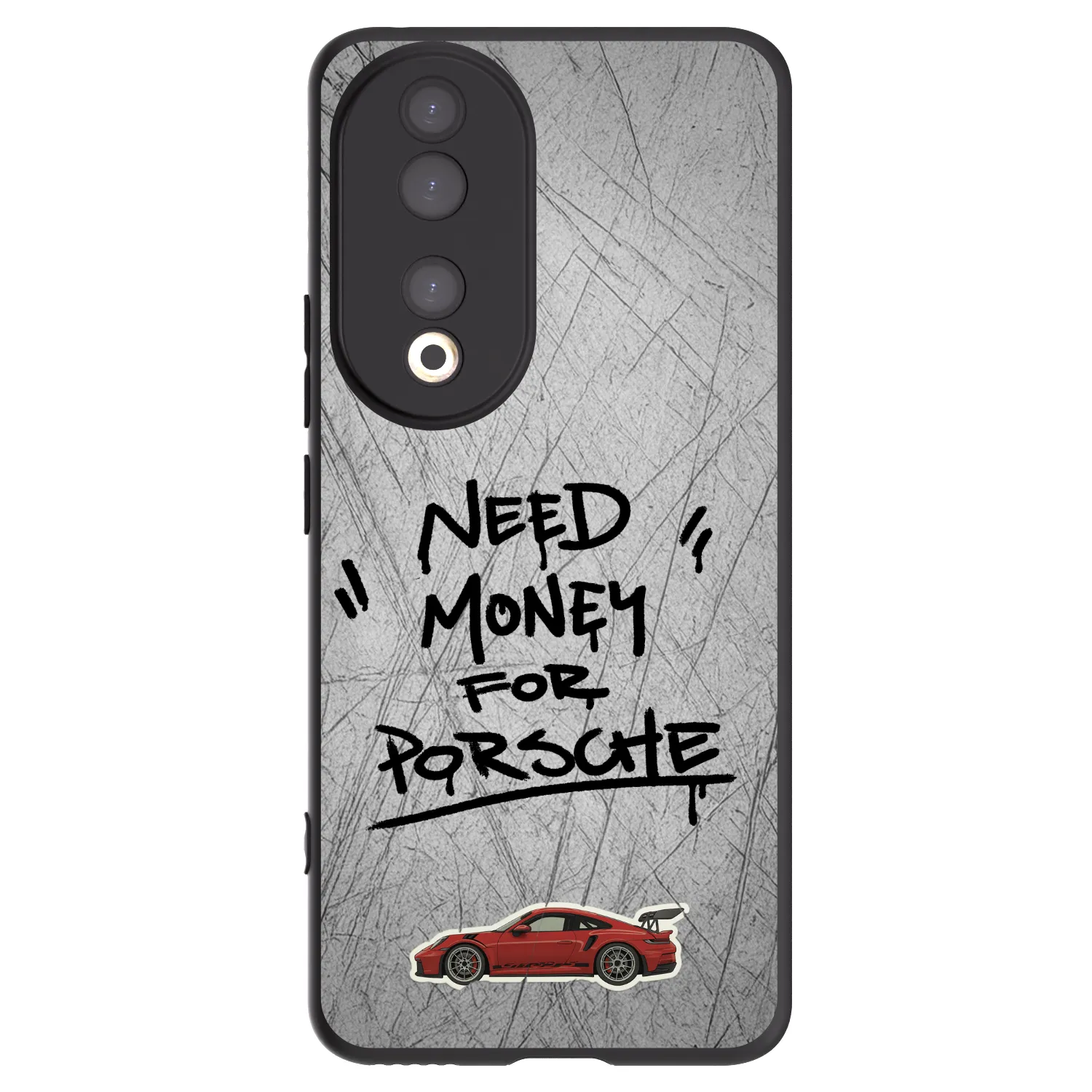 Picasee Honor 90 5G Hülle - Schwarzes Silikon - Grey Drift