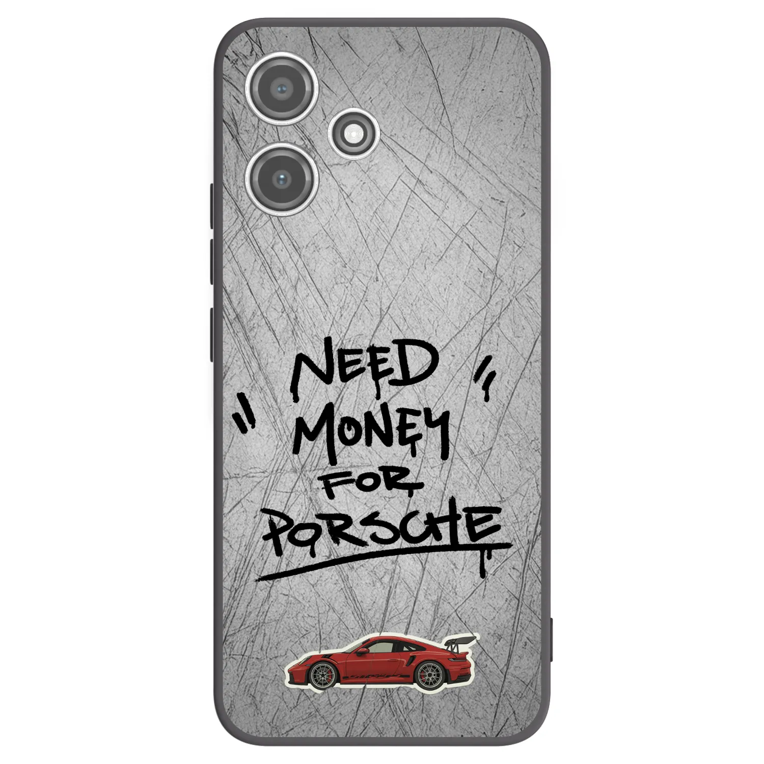 Picasee Xiaomi Redmi 12 5G Hülle - Schwarzes Silikon - Grey Drift