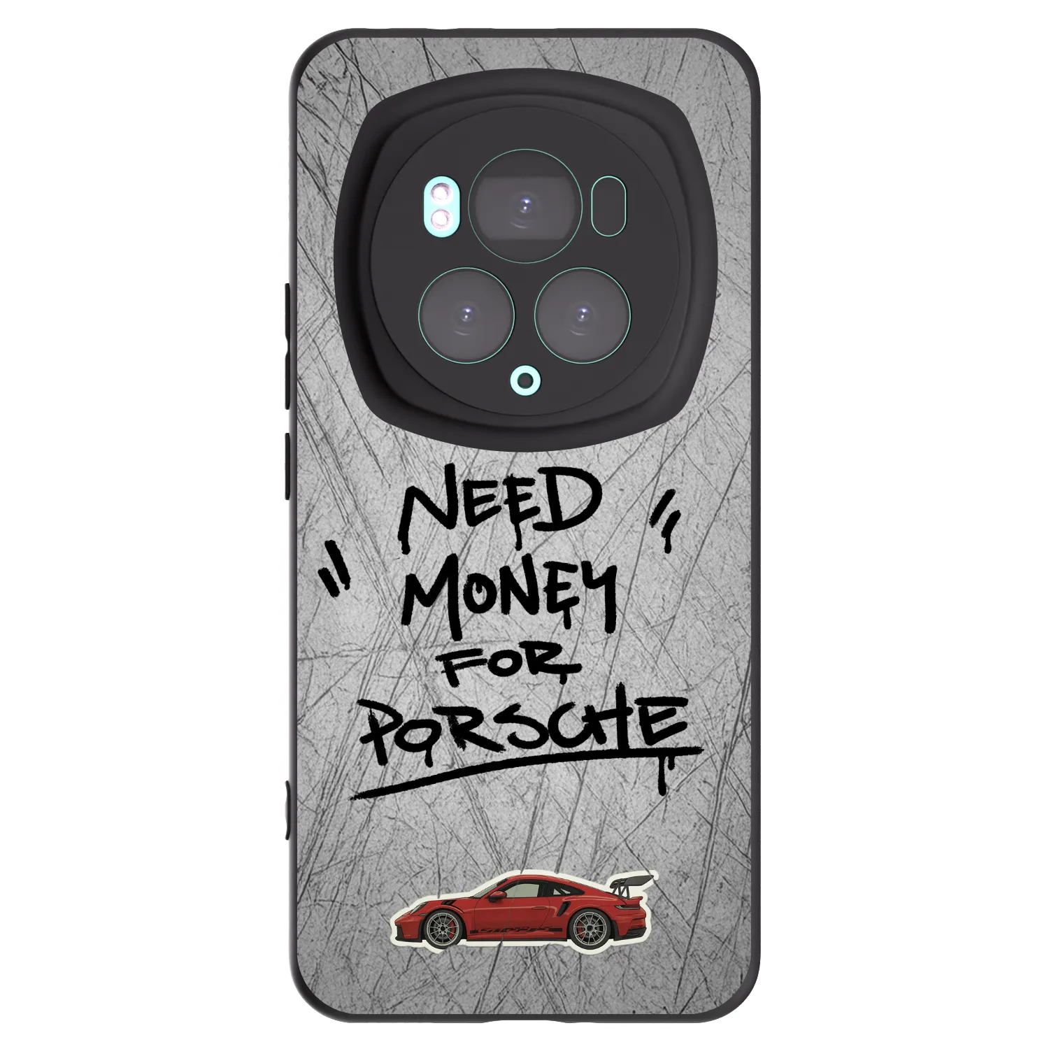 Picasee Honor Magic6 Pro Hülle - Schwarzes Silikon - Grey Drift