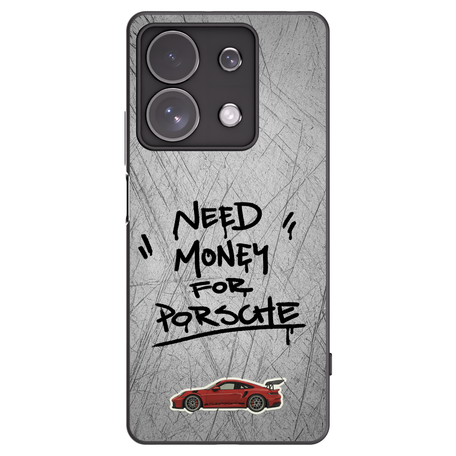 Picasee Xiaomi Redmi Note 13 Pro 4G Hülle - Schwarzes Silikon - Grey Drift