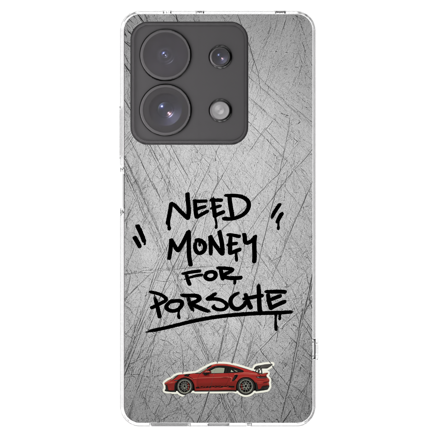 Picasee Xiaomi Redmi Note 13 Pro 4G Hülle - Transparentes Silikon - Grey Drift