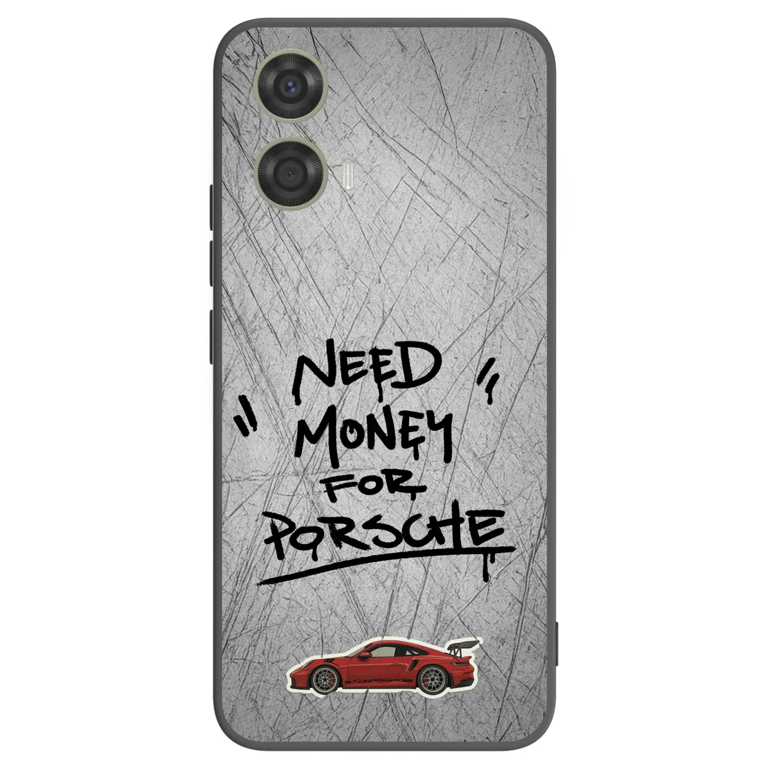 Picasee Motorola Moto G24 Hülle - Schwarzes Silikon - Grey Drift